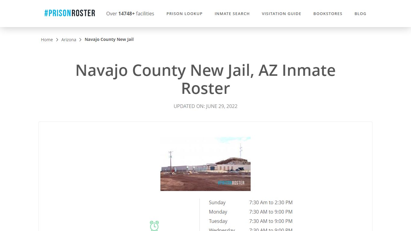 Navajo County New Jail, AZ Inmate Roster