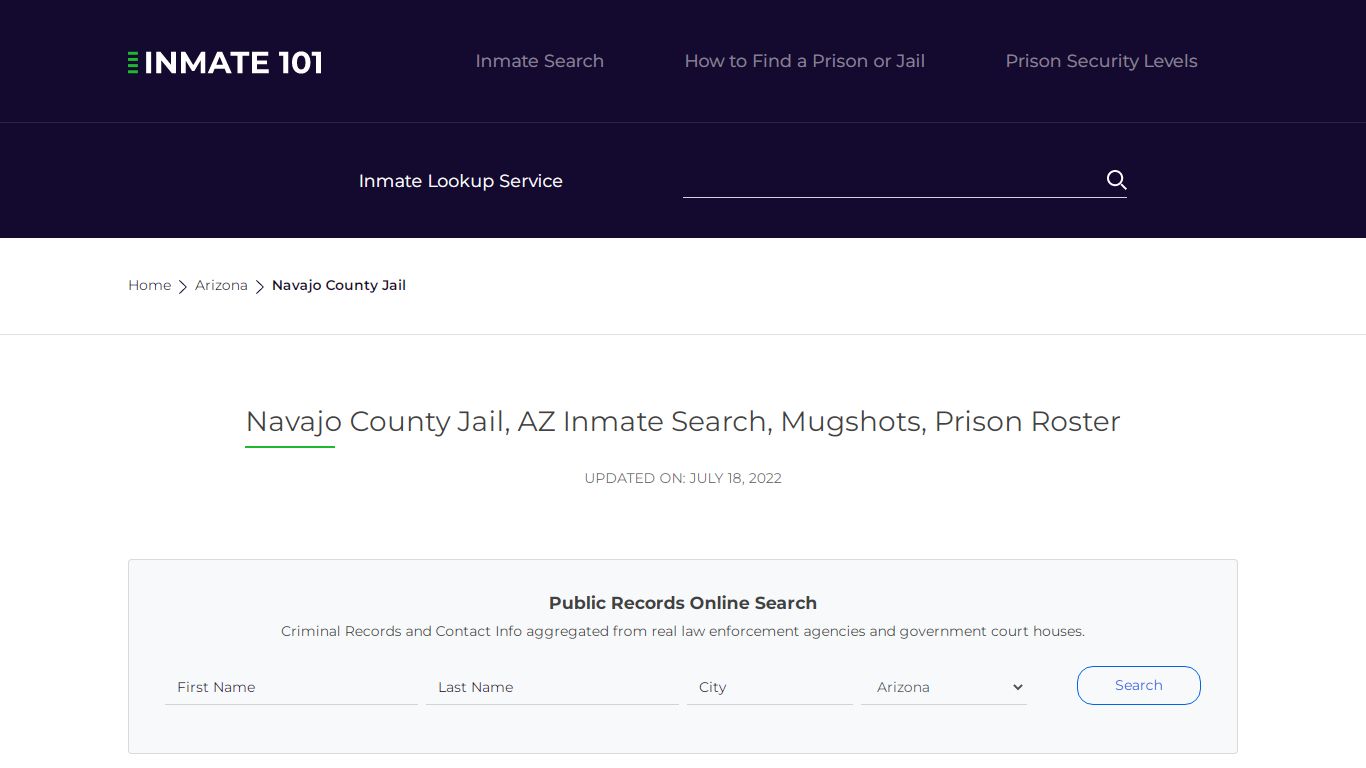 Navajo County Jail, AZ Inmate Search, Mugshots, Prison Roster